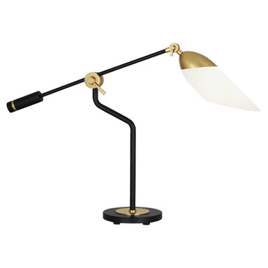 Robert Abbey - One Light Table Lamp - Ferdinand - Matte Black Painted w/ Modern Brass- Union Lighting Luminaires Decor