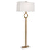 Robert Abbey - One Light Floor Lamp - Oculus - Warm Brass w/ White Marble Base- Union Lighting Luminaires Decor