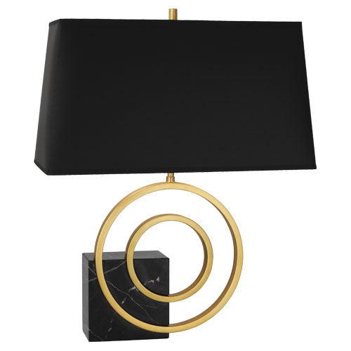 Robert Abbey - Two Light Table Lamp - Jonathan Adler Saturn - Antique Brass w/ Black Marble- Union Lighting Luminaires Decor