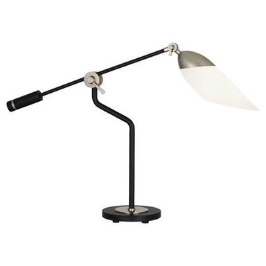 Robert Abbey - One Light Table Lamp - Ferdinand - Matte Black Painted w/ Polished Nickel- Union Lighting Luminaires Decor
