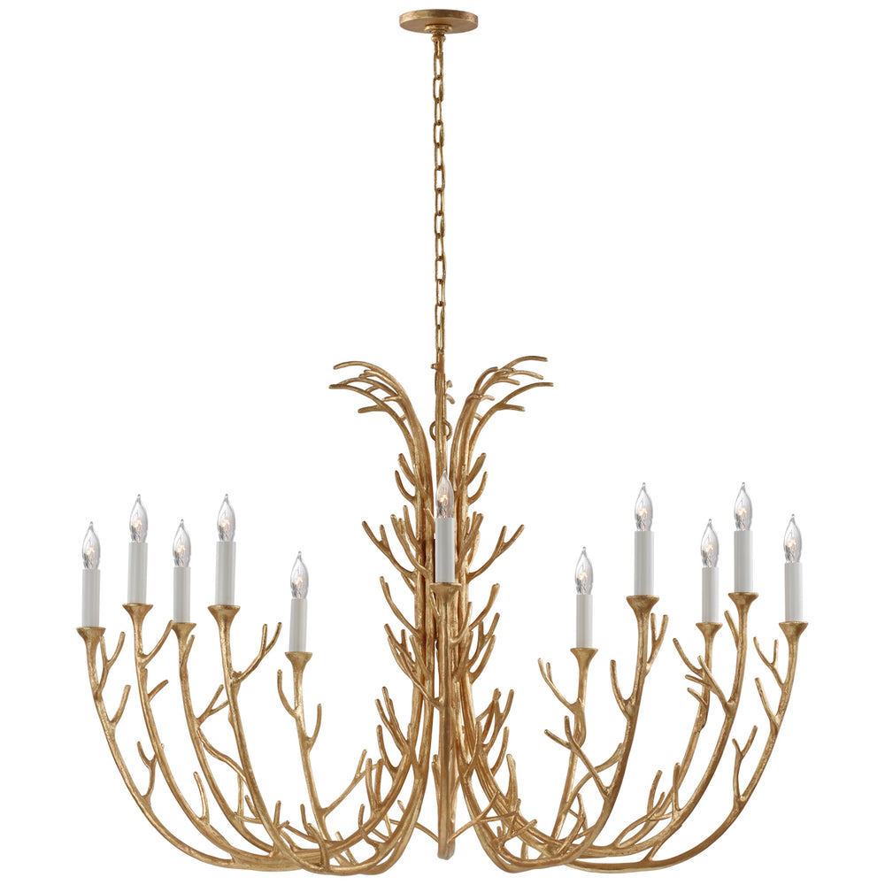 Visual Comfort Signature Canada - 12 Light Chandelier - Silva - Antique Gold Leaf- Union Lighting Luminaires Decor