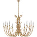 Visual Comfort Signature Canada - 12 Light Chandelier - Silva - Antique Gold Leaf- Union Lighting Luminaires Decor