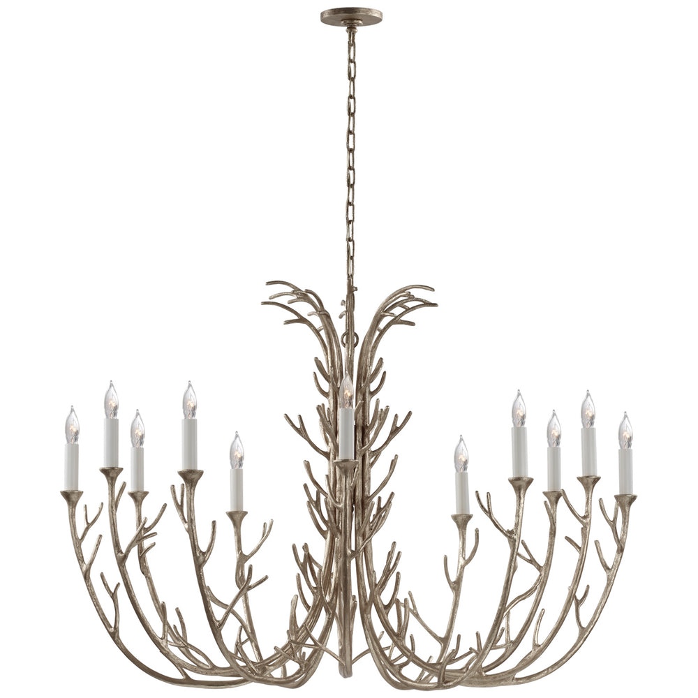 Visual Comfort Signature Canada - 12 Light Chandelier - Silva - Burnished Silver Leaf- Union Lighting Luminaires Decor