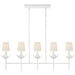 Visual Comfort Signature Canada - Five Light Linear Chandelier - Illana - Plaster White- Union Lighting Luminaires Decor