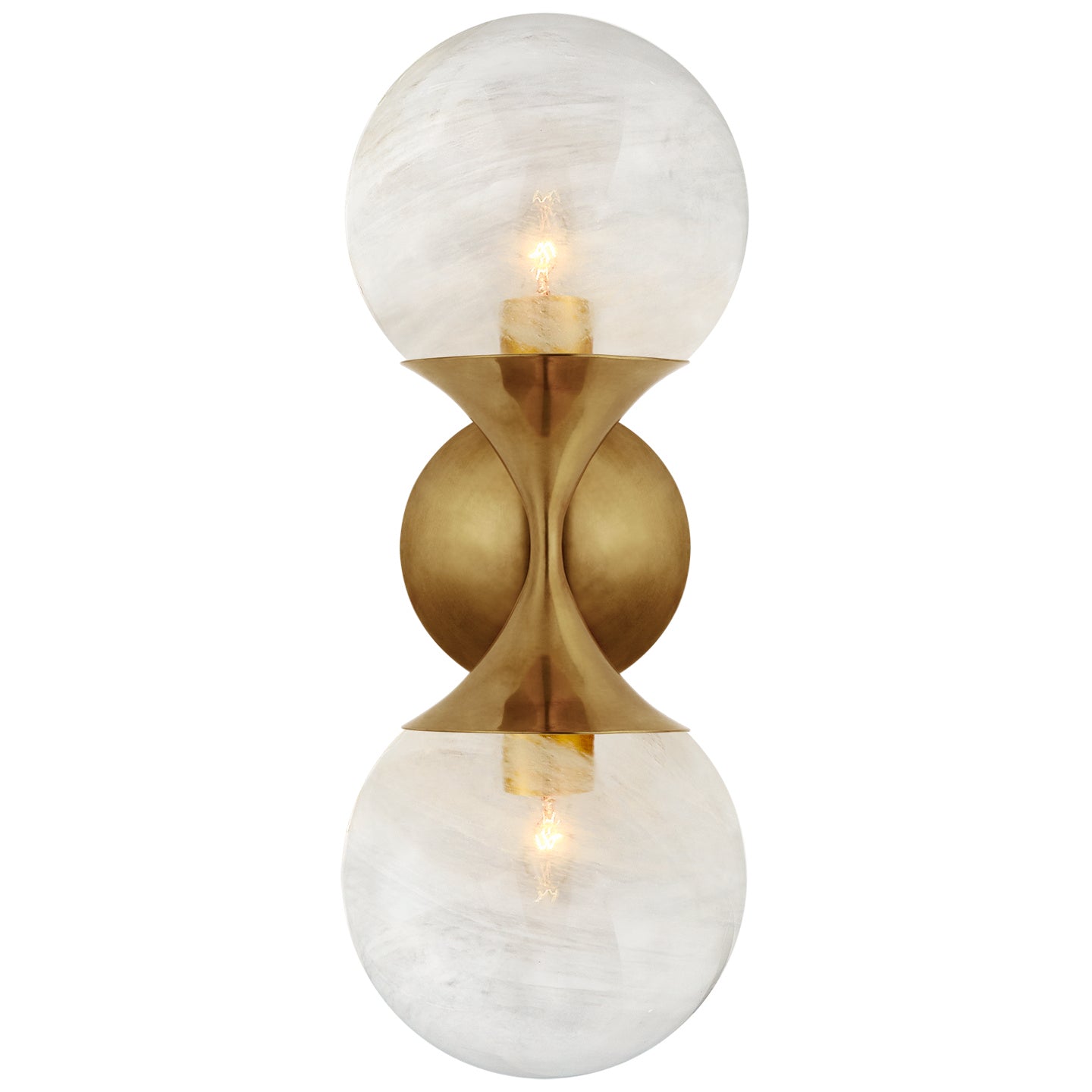 Visual Comfort Signature Canada - Two Light Wall Sconce - Cristol - Hand-Rubbed Antique Brass- Union Lighting Luminaires Decor