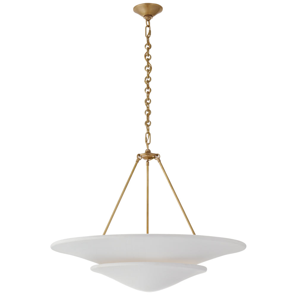 Visual Comfort Signature Canada - Six Light Chandelier - Mollino - Hand-Rubbed Antique Brass- Union Lighting Luminaires Decor