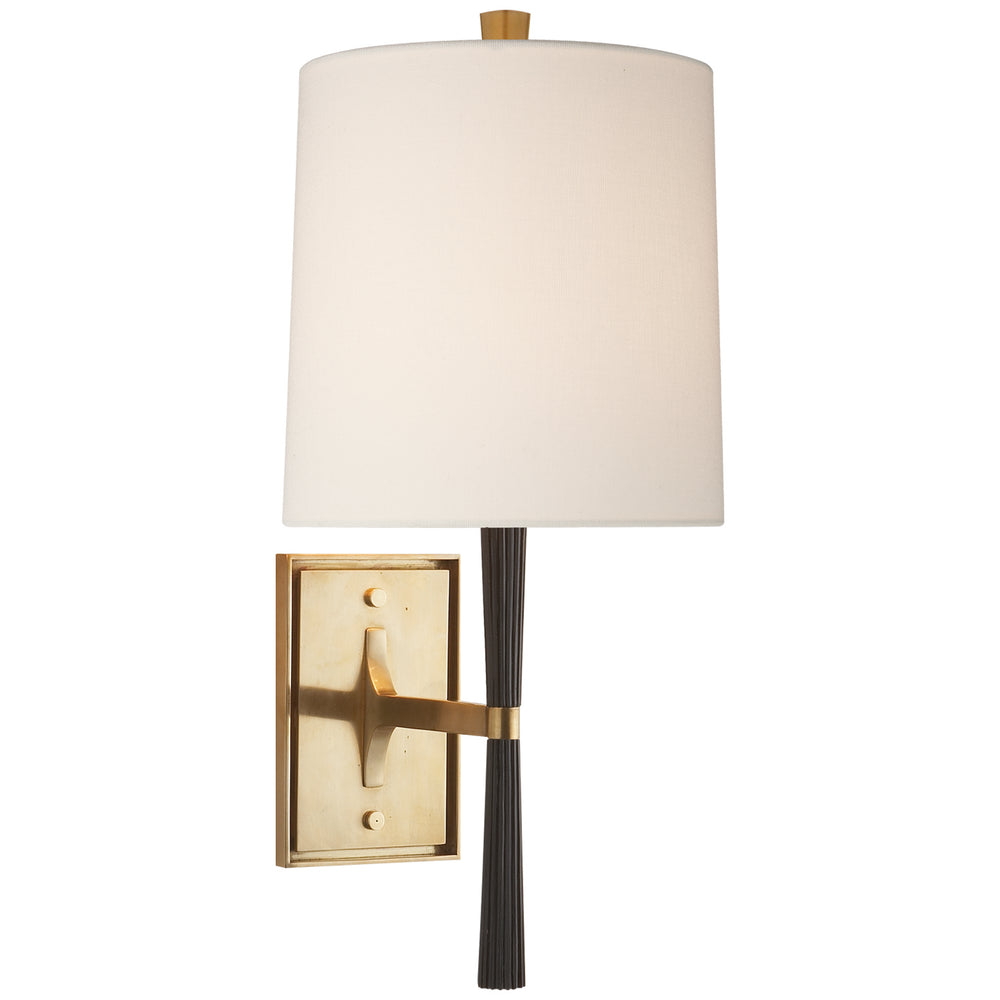 Visual Comfort Signature Canada - One Light Wall Sconce - Refined Rib - Ebony Resin and Brass- Union Lighting Luminaires Decor