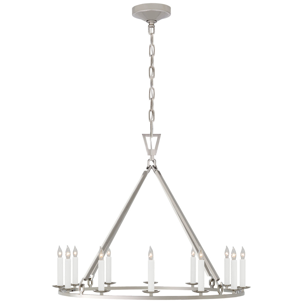 Visual Comfort Signature Canada - 12 Light Chandelier - Darlana Ring - Polished Nickel- Union Lighting Luminaires Decor