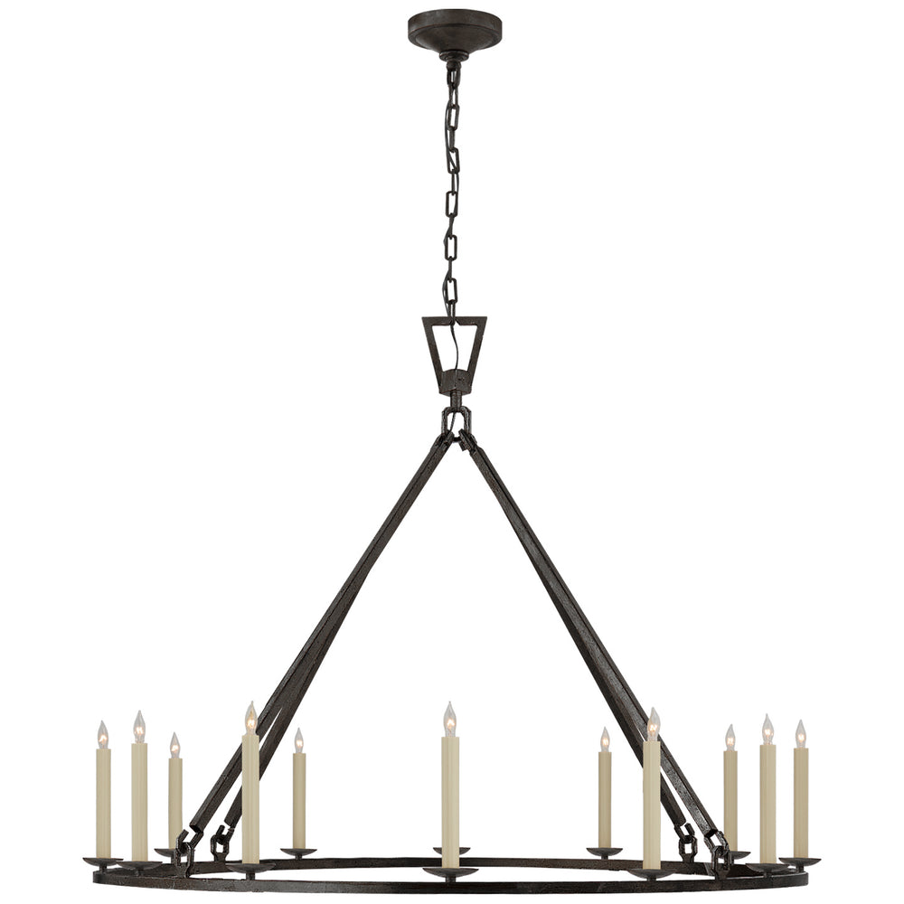 Visual Comfort Signature Canada - 12 Light Chandelier - Darlana Ring - Aged Iron- Union Lighting Luminaires Decor