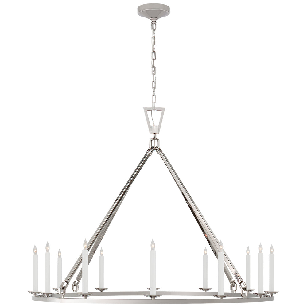 Visual Comfort Signature Canada - 12 Light Chandelier - Darlana Ring - Polished Nickel- Union Lighting Luminaires Decor