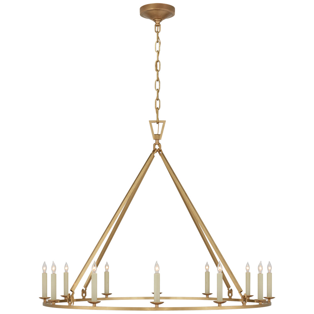 Visual Comfort Signature Canada - 12 Light Chandelier - Darlana Ring - Antique-Burnished Brass- Union Lighting Luminaires Decor