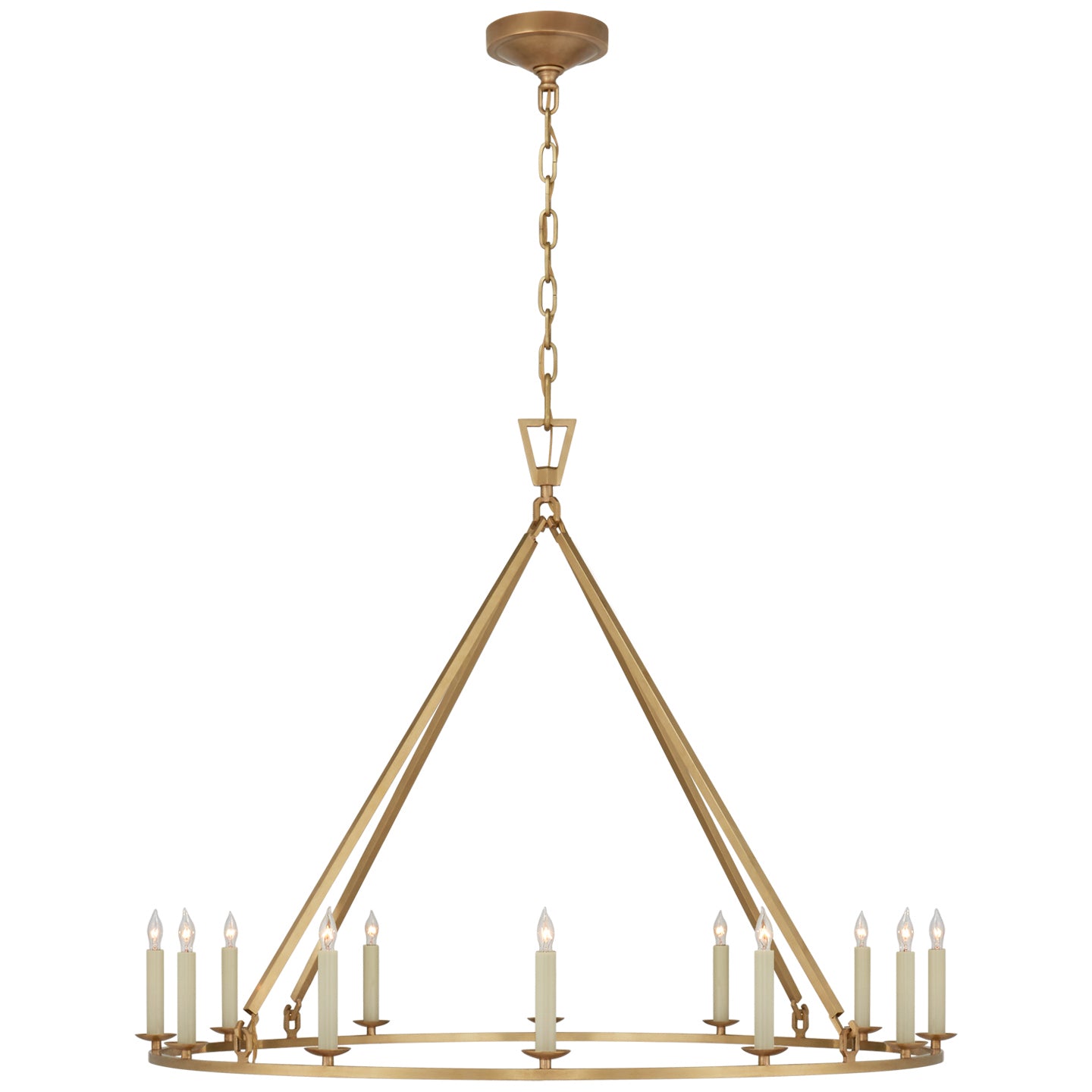 Visual Comfort Signature Canada - 12 Light Chandelier - Darlana Ring - Antique-Burnished Brass- Union Lighting Luminaires Decor