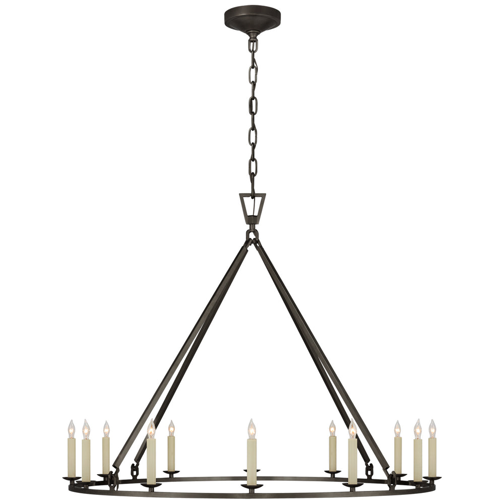 Visual Comfort Signature Canada - 12 Light Chandelier - Darlana Ring - Aged Iron- Union Lighting Luminaires Decor