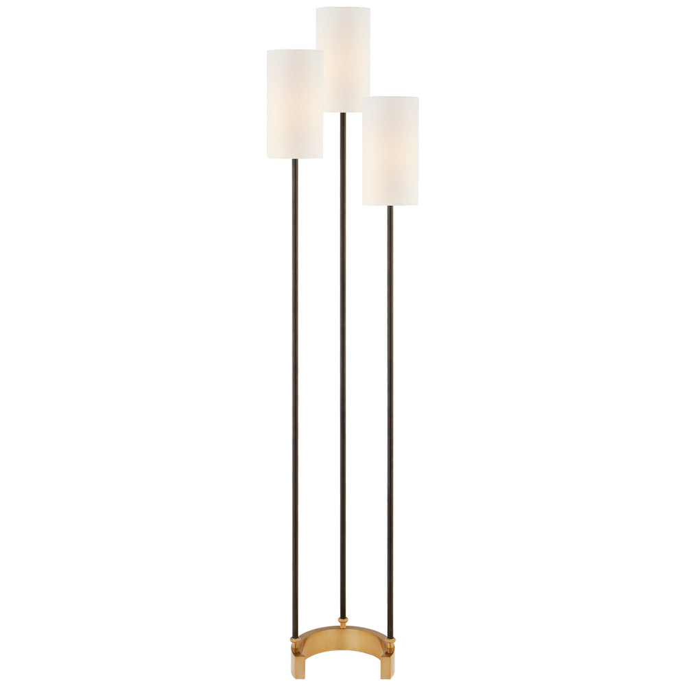 Visual Comfort Signature Canada - Three Light Floor Lamp - Aimee - Bronze and Hand-Rubbed Antique Brass- Union Lighting Luminaires Decor