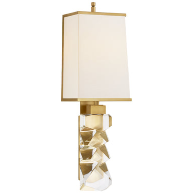 Visual Comfort Signature Canada - Two Light Wall Sconce - Argentino - Crystal and Hand-Rubbed Antique Brass- Union Lighting Luminaires Decor
