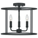 Quoizel - Three Light Semi Flush Mount - Abner - Matte Black- Union Lighting Luminaires Decor