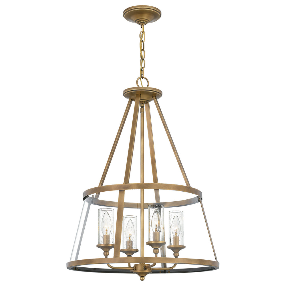 Quoizel - Four Light Pendant - Barlow - Weathered Brass- Union Lighting Luminaires Decor