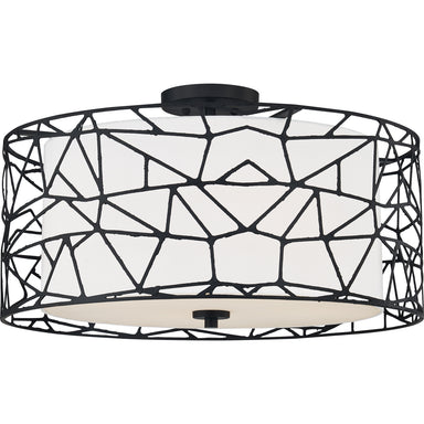 Quoizel - Four Light Semi-Flush Mount - Newcastle - Matte Black- Union Lighting Luminaires Decor