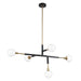 Kendal Canada - Five Light Pendant - Ambience - Black & Brass- Union Lighting Luminaires Decor