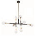 Kendal Canada - Eight Light Pendant - Ambience - Black & Brass- Union Lighting Luminaires Decor