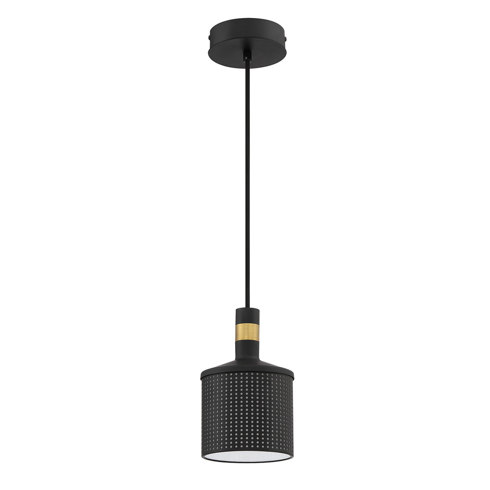 Kendal Canada - One Light Pendant - Axis - Black & Brass- Union Lighting Luminaires Decor