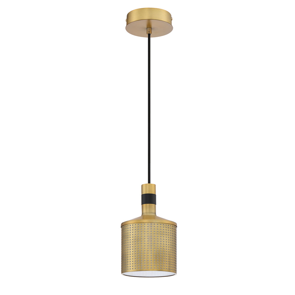 Kendal Canada - One Light Pendant - Axis - Brass & Black- Union Lighting Luminaires Decor