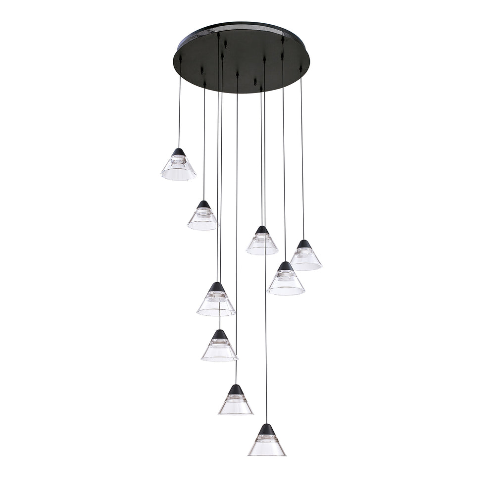 Kendal Canada - LED Pendant Pan - Geo - Black- Union Lighting Luminaires Decor