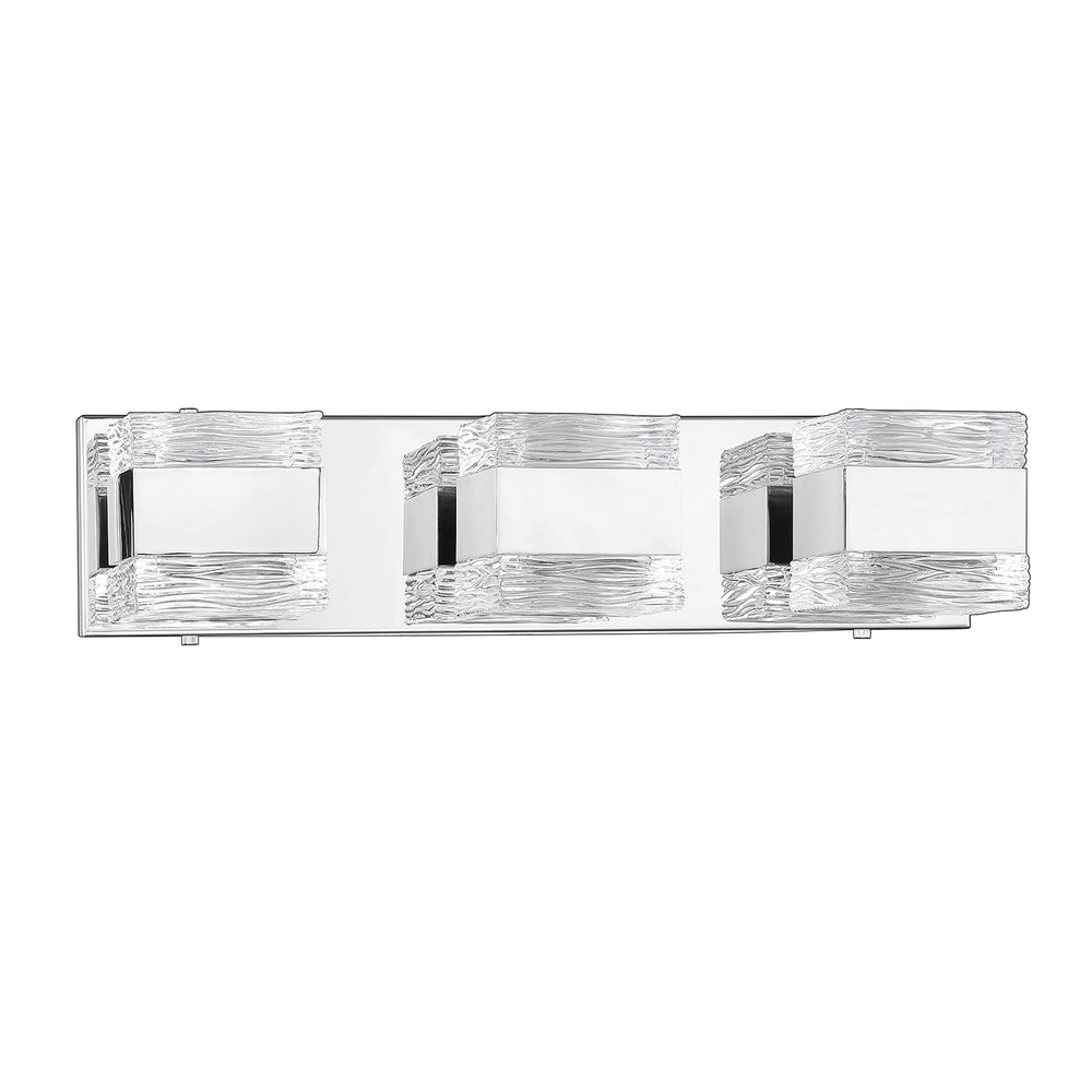 Kendal Canada - Three Light Vanity - Cubix - Chrome- Union Lighting Luminaires Decor