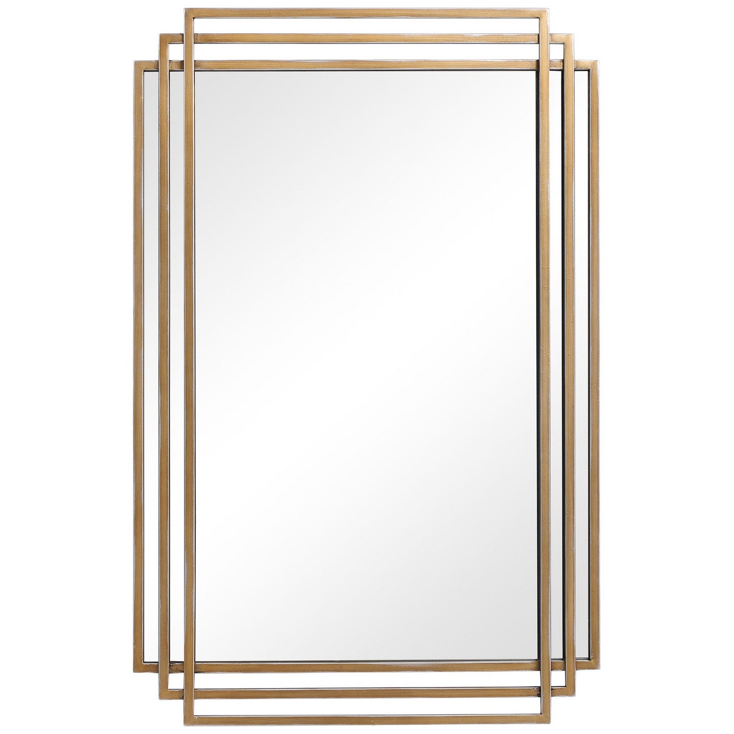 Uttermost - Mirror - Amherst - Brushed Gold With Silver Highlights- Union Lighting Luminaires Decor