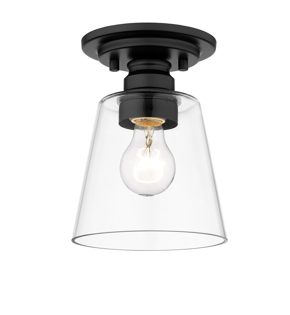 Z-Lite Canada - One Light Flush Mount - Annora - Matte Black- Union Lighting Luminaires Decor
