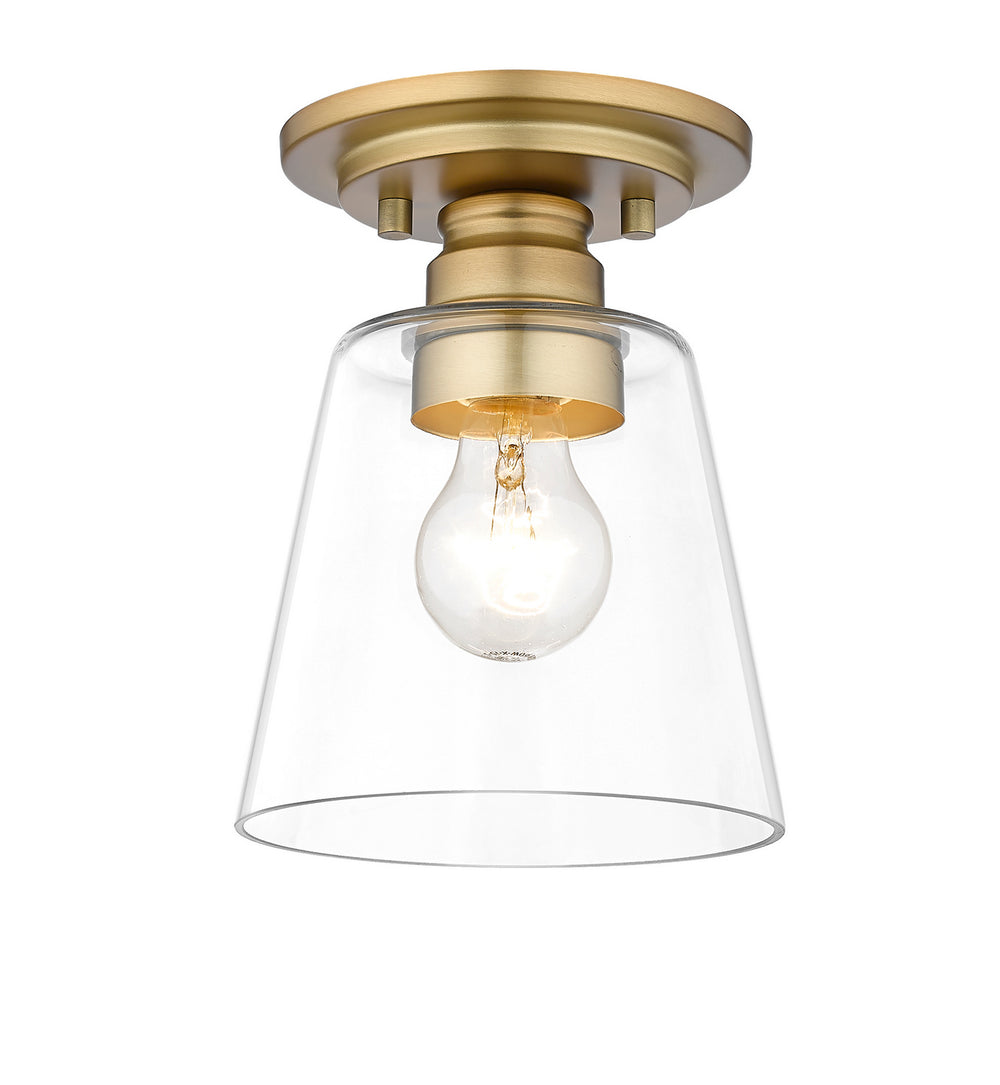 Z-Lite Canada - One Light Flush Mount - Annora - Olde Brass- Union Lighting Luminaires Decor