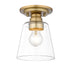 Z-Lite Canada - One Light Flush Mount - Annora - Olde Brass- Union Lighting Luminaires Decor