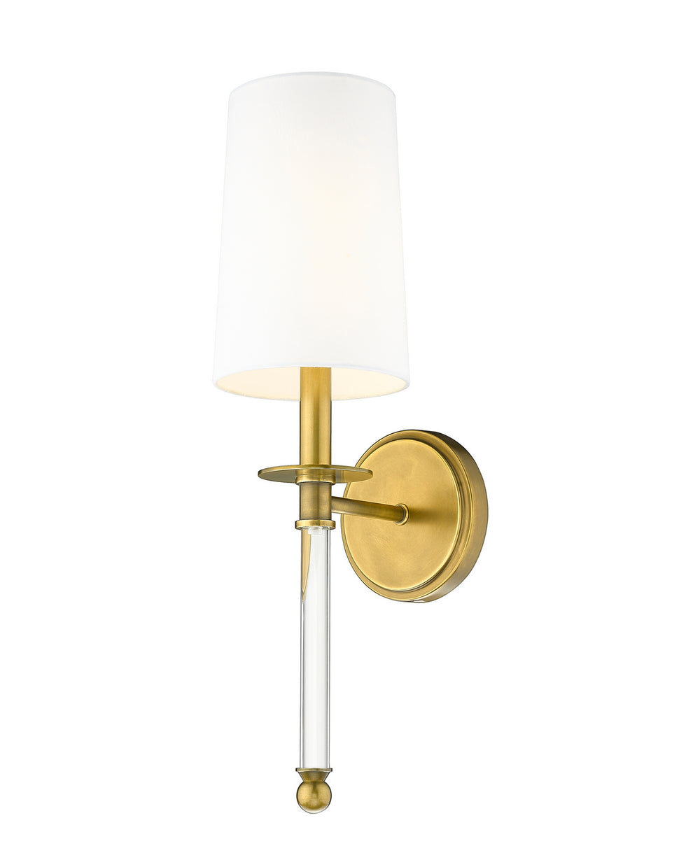 Z-Lite Canada - One Light Wall Sconce - Mila - Rubbed Brass- Union Lighting Luminaires Decor