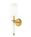 Z-Lite Canada - One Light Wall Sconce - Mila - Rubbed Brass- Union Lighting Luminaires Decor