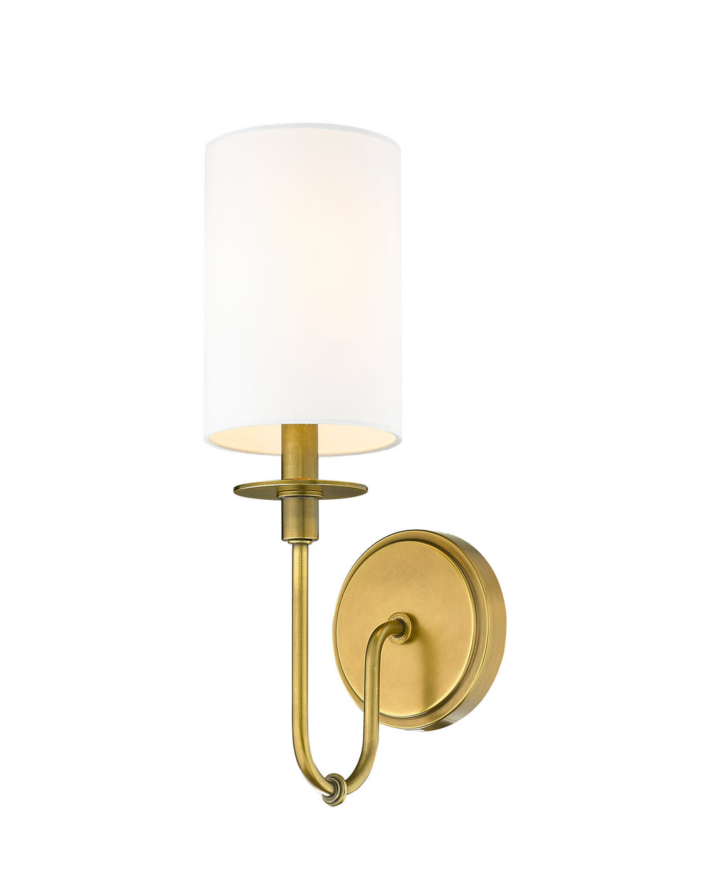 Z-Lite Canada - One Light Wall Sconce - Ella - Rubbed Brass- Union Lighting Luminaires Decor
