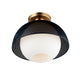 Maxim - One Light Flush Mount - Perf - Black / Satin Brass- Union Lighting Luminaires Decor