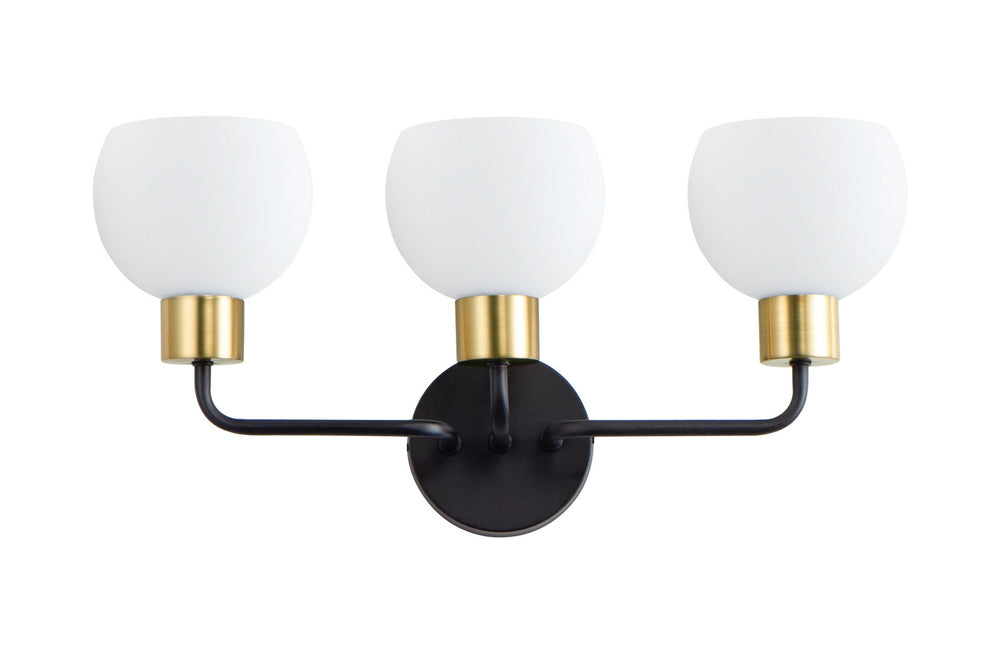 Maxim - Three Light Bath Vanity - Coraline - Bronze / Satin Brass- Union Lighting Luminaires Decor