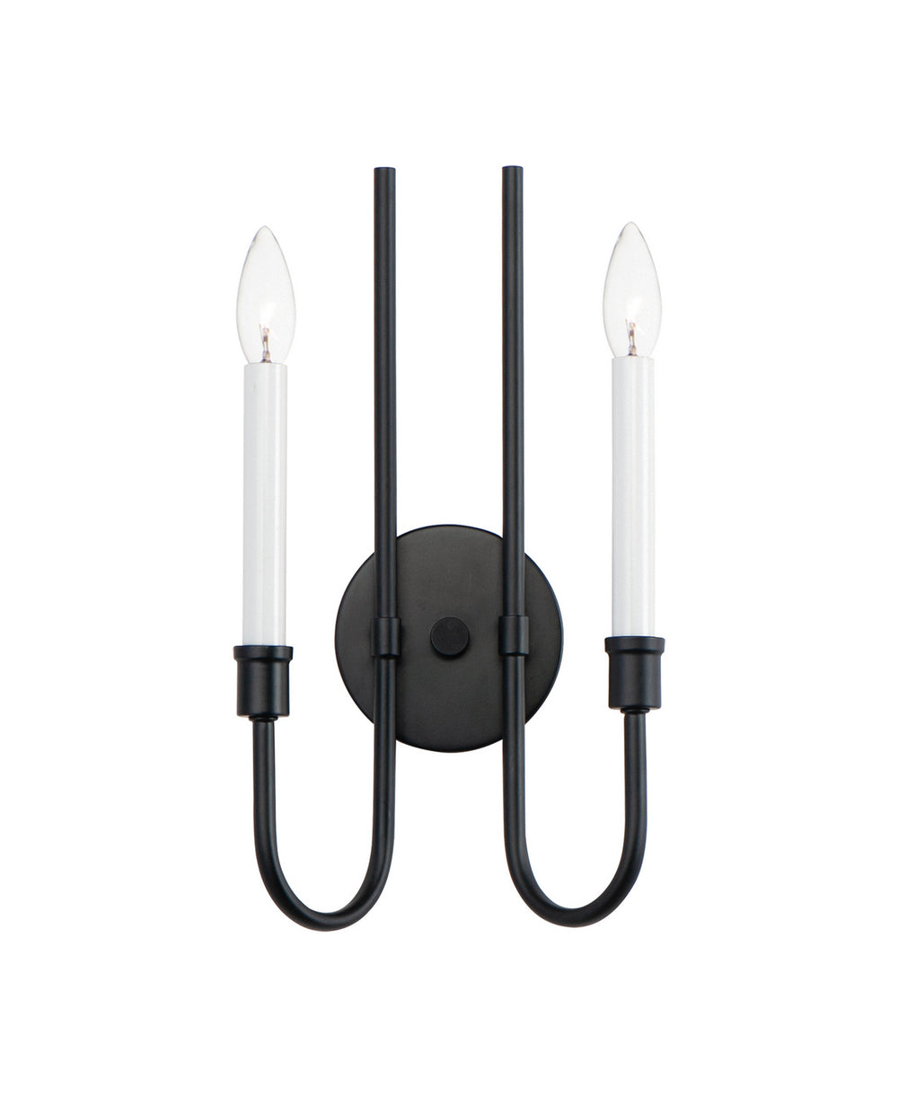 Maxim - Two Light Wall Sconce - Tux - Black- Union Lighting Luminaires Decor