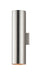Maxim - Two Light Outdoor Wall Lantern - Outpost - Brushed Aluminum- Union Lighting Luminaires Decor