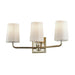 Troy Lighting Canada - Three Light Bath And Vanity - Simone - Warm Silver Leaf- Union Lighting Luminaires Decor