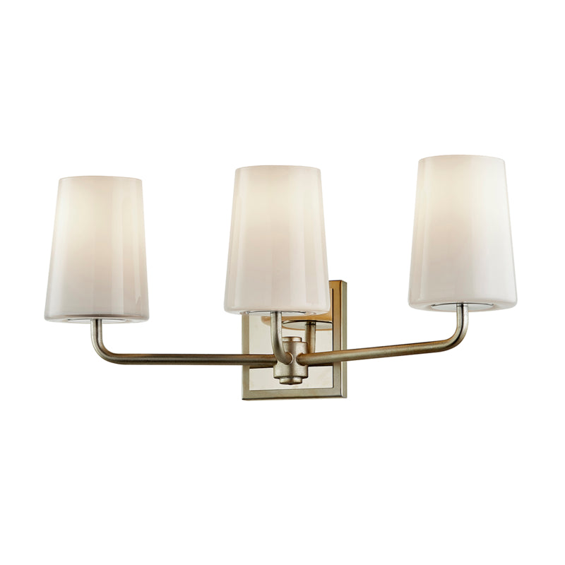 Troy Lighting Canada - Three Light Bath And Vanity - Simone - Warm Silver Leaf- Union Lighting Luminaires Decor