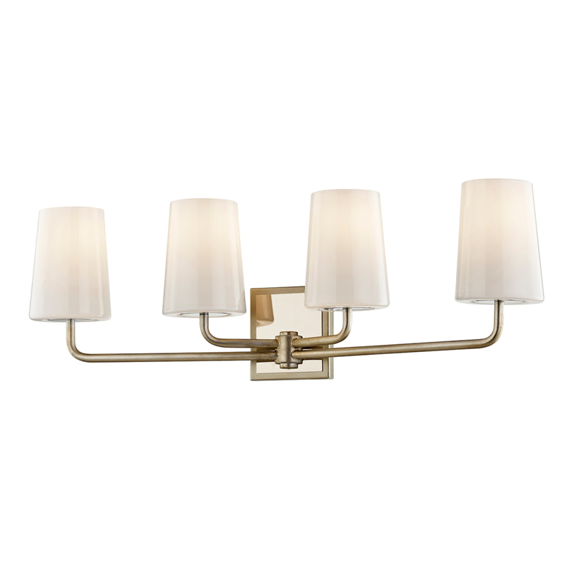 Troy Lighting Canada - Four Light Bath and Vanity - Simone - Warm Silver Leaf- Union Lighting Luminaires Decor