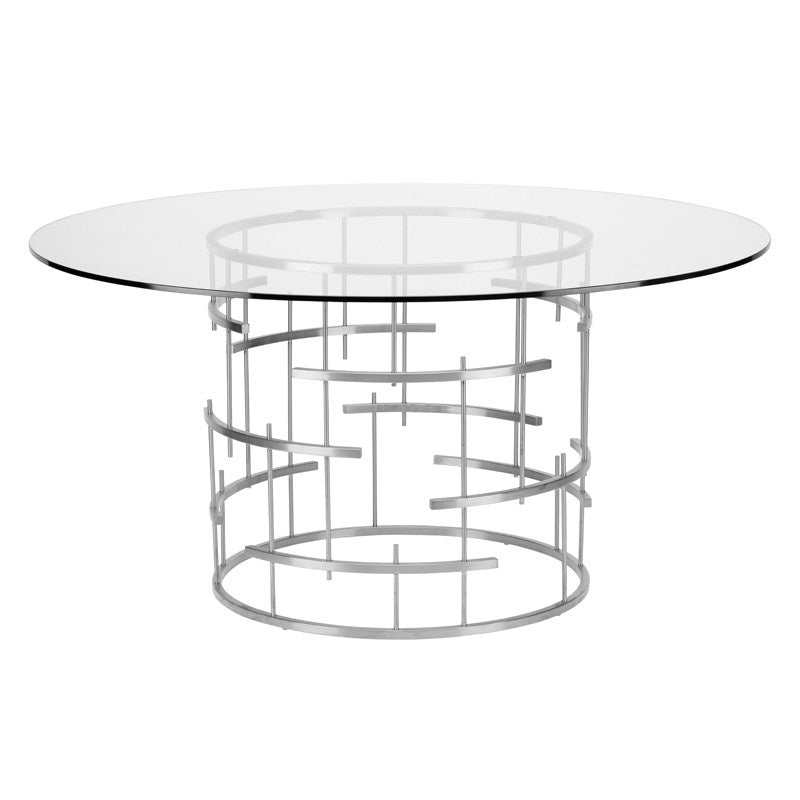 Nuevo Canada - Dining Table - Round Tiffany - Silver- Union Lighting Luminaires Decor