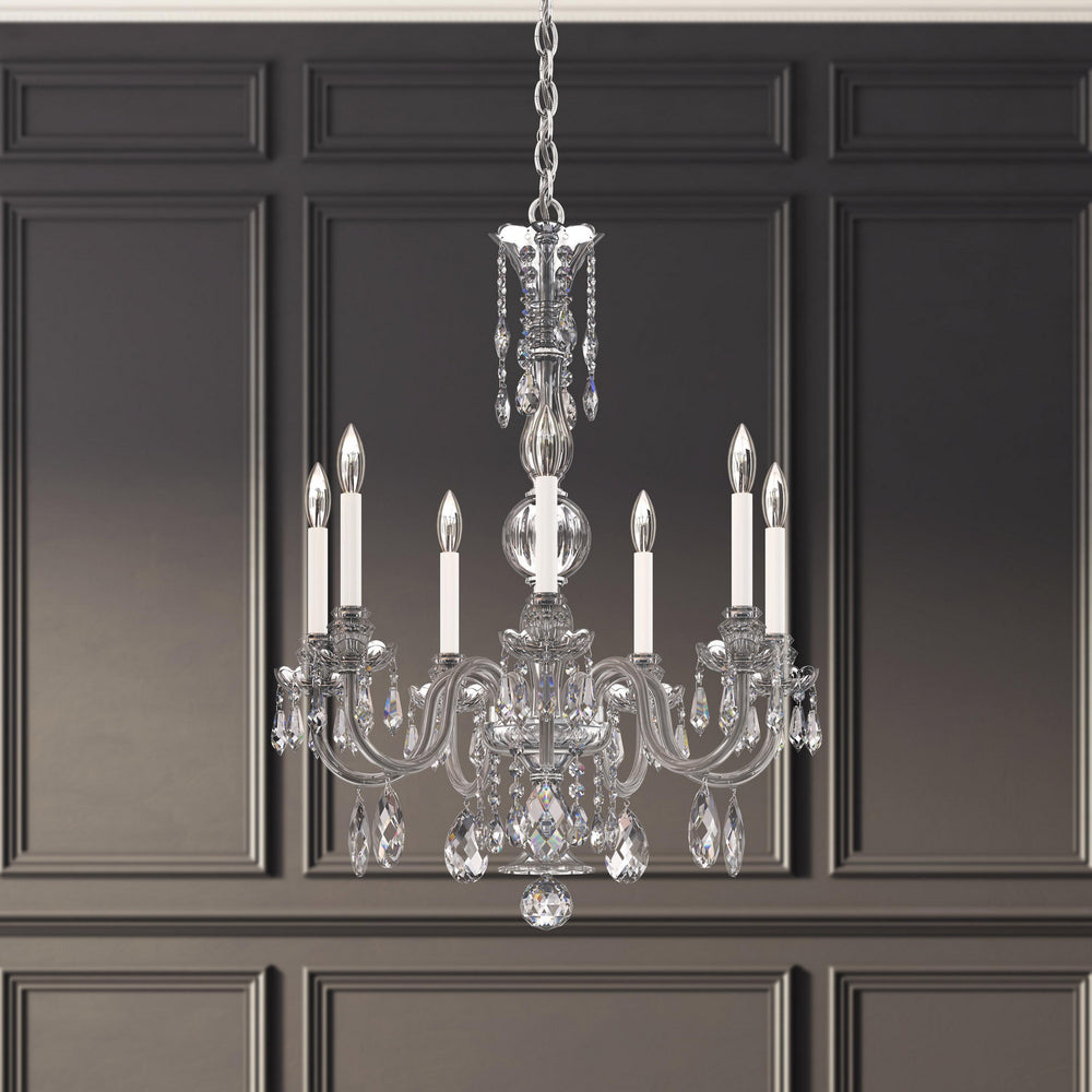 Schonbek - Seven Light Chandelier - Hamilton Nouveau - Polished Silver- Union Lighting Luminaires Decor