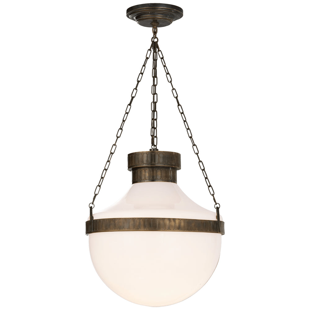 Visual Comfort Signature Canada - One Light Lantern - Modern Schoolhouse - Antique Brass with Verde- Union Lighting Luminaires Decor