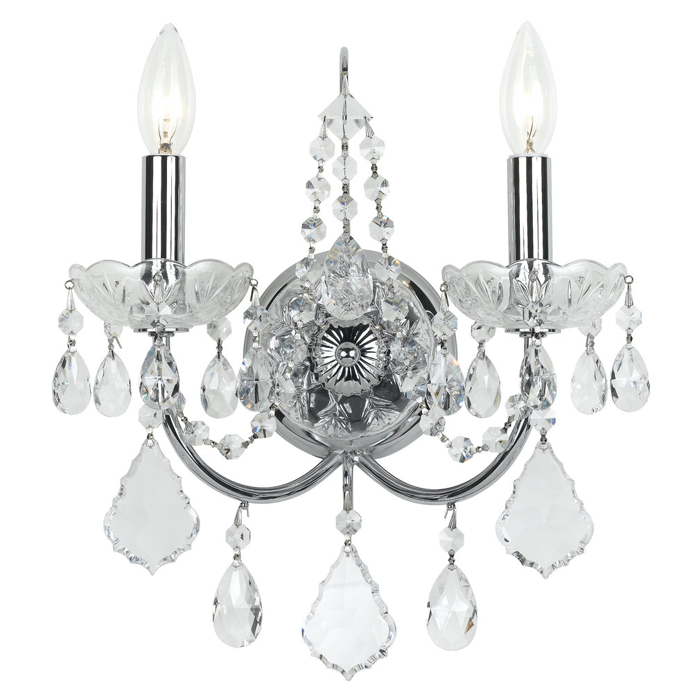 Crystorama - Two Light Wall Sconce - Imperial - Polished Chrome- Union Lighting Luminaires Decor