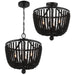 Crystorama - Four Light Semi Flush Mount - Rylee - Matte Black- Union Lighting Luminaires Decor