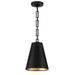 Crystorama - Two Light Chandelier - Alston - Matte Black + Antique Gold- Union Lighting Luminaires Decor
