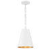 Crystorama - Two Light Chandelier - Alston - Matte White + Antique Gold- Union Lighting Luminaires Decor