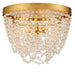 Crystorama - Three Light Flush Mount - Fiona - Antique Gold- Union Lighting Luminaires Decor